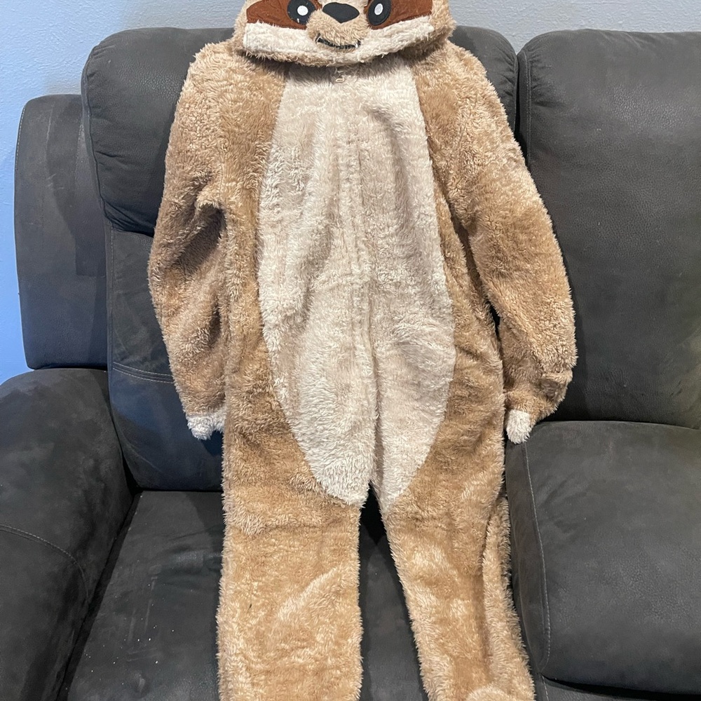 Brown and Cream Sloth Onesie